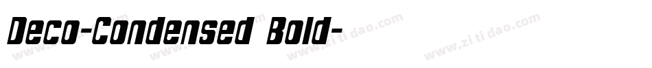 Deco-Condensed Bold字体转换